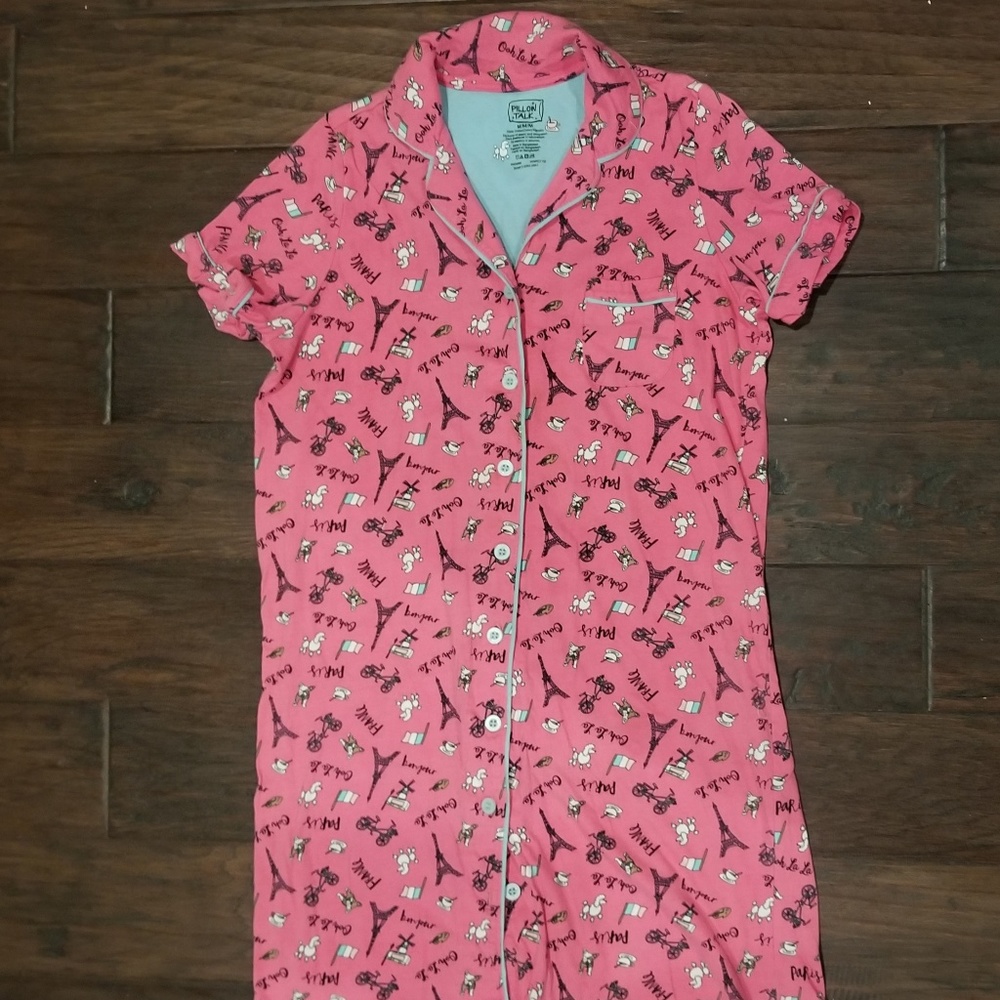 Pillow Talk Pink Sleep Shirt Size M